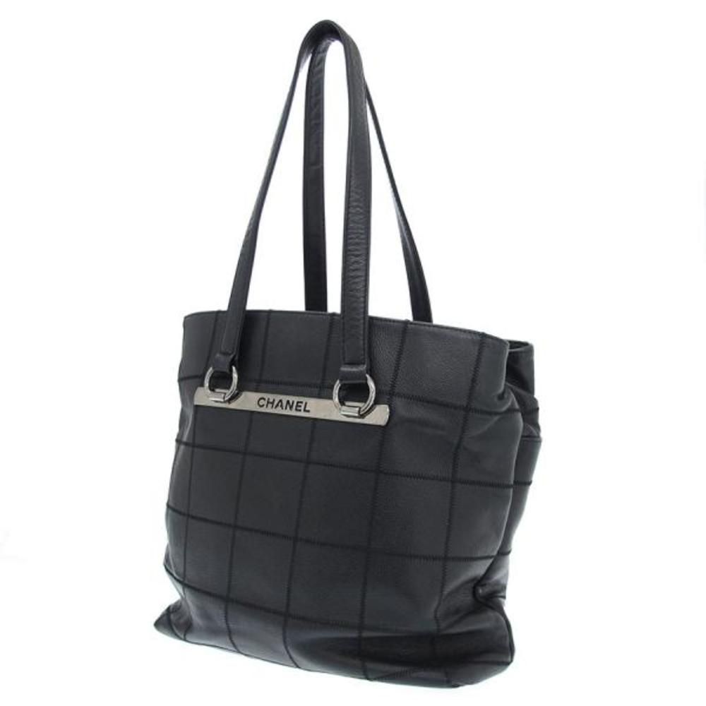 Chanel Caviar Chocolate Bar Tote Black
